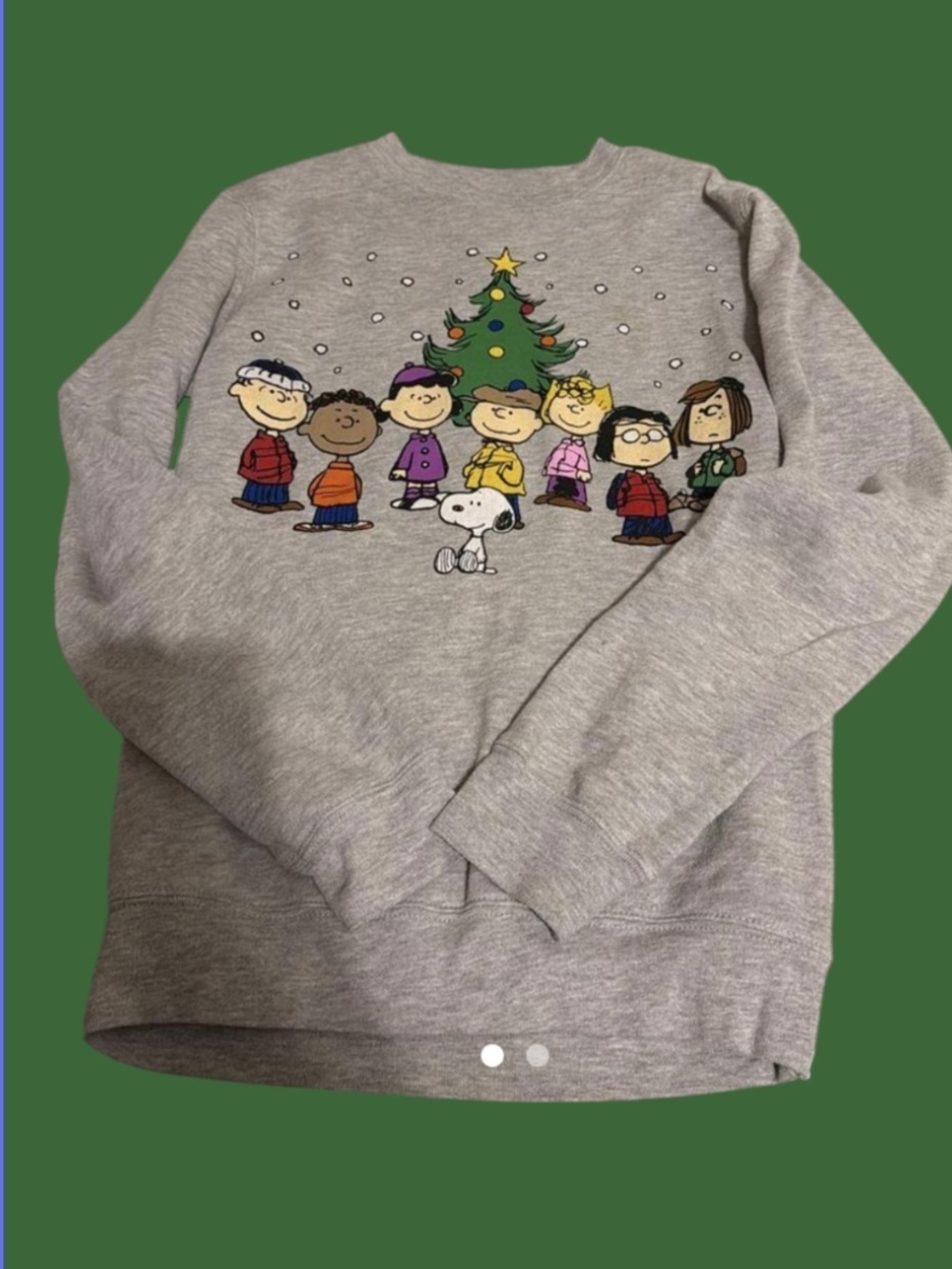 Peanuts Gang Christmas Sweatshirt NWOT XS Charlie Brown Christmas Holiday Snoopy